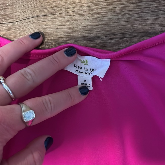 Square Neck Pink Tee - Picture 2 of 3